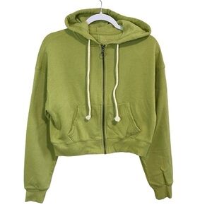 Arizona - Green Crop Hoodie - S - Cambodia